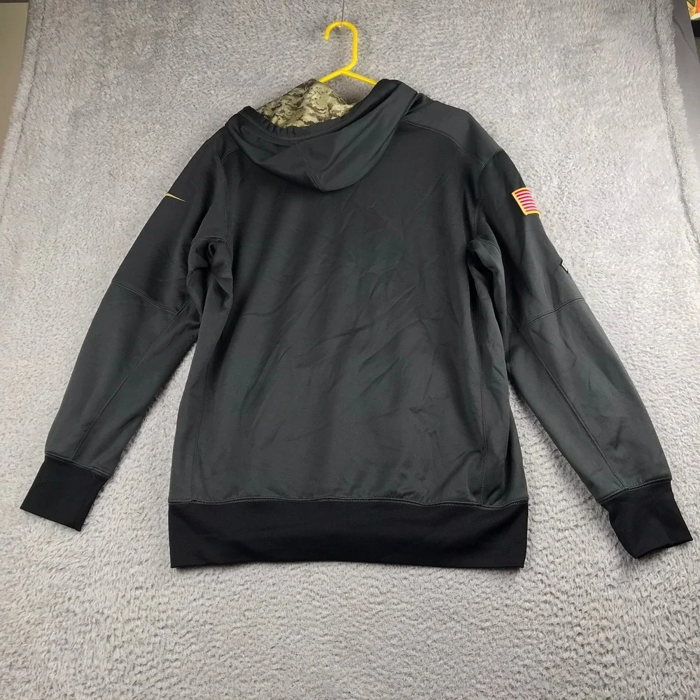 NFL Denver Broncos Salute To Service Nike Hoodie Men L Grey Therma-FIT Pullover